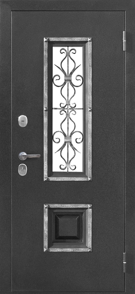 Феррони Входная дверь Венеция Серебро, арт. 0003791 - фото №1 (внешняя сторона)